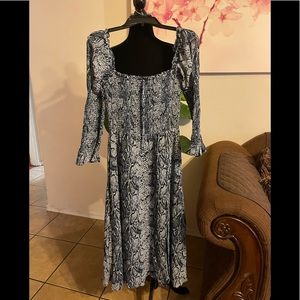 Reformation Blue Rosamund In Serpent Casual Maxi Dress